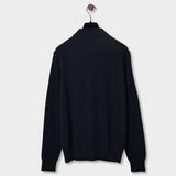 Polo Neck Wool Cashmere Mix - Navy