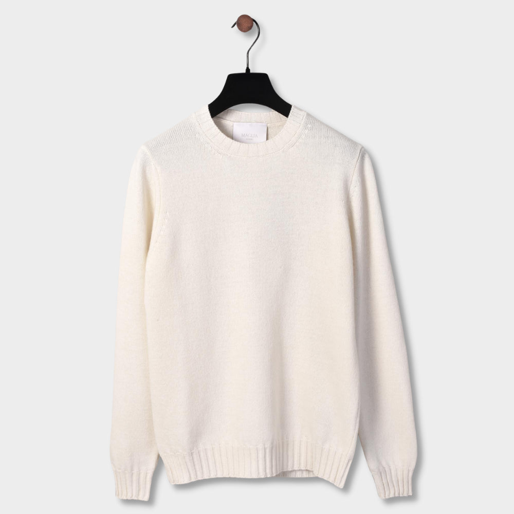 Crewneck 90 Wool 10 Cashmere - Cream - Hugo Sthlm