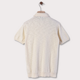 Polo Slub Knit Short Sleeve - Cream
