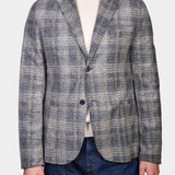 Marden Jacket Knit - Beige/ Blue