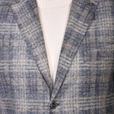 Marden Jacket Knit - Beige/ Blue