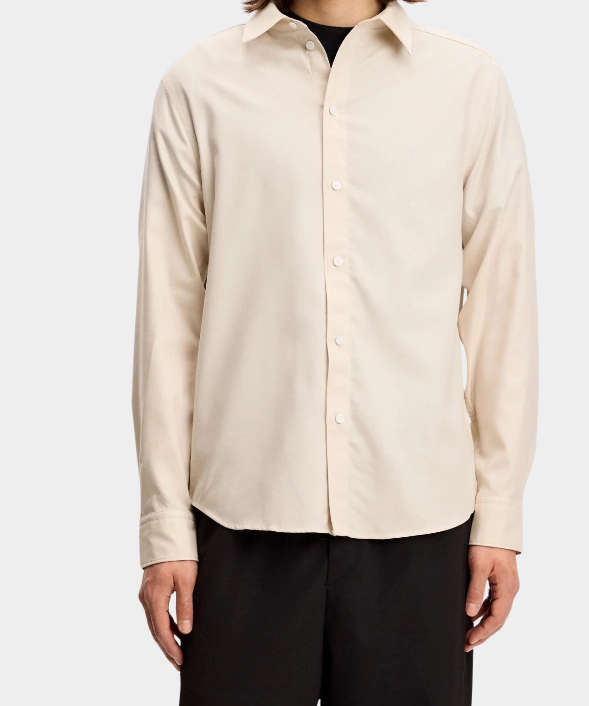 Marlon Cotton Tencel Shirt - Moonbeam - Hugo Sthlm