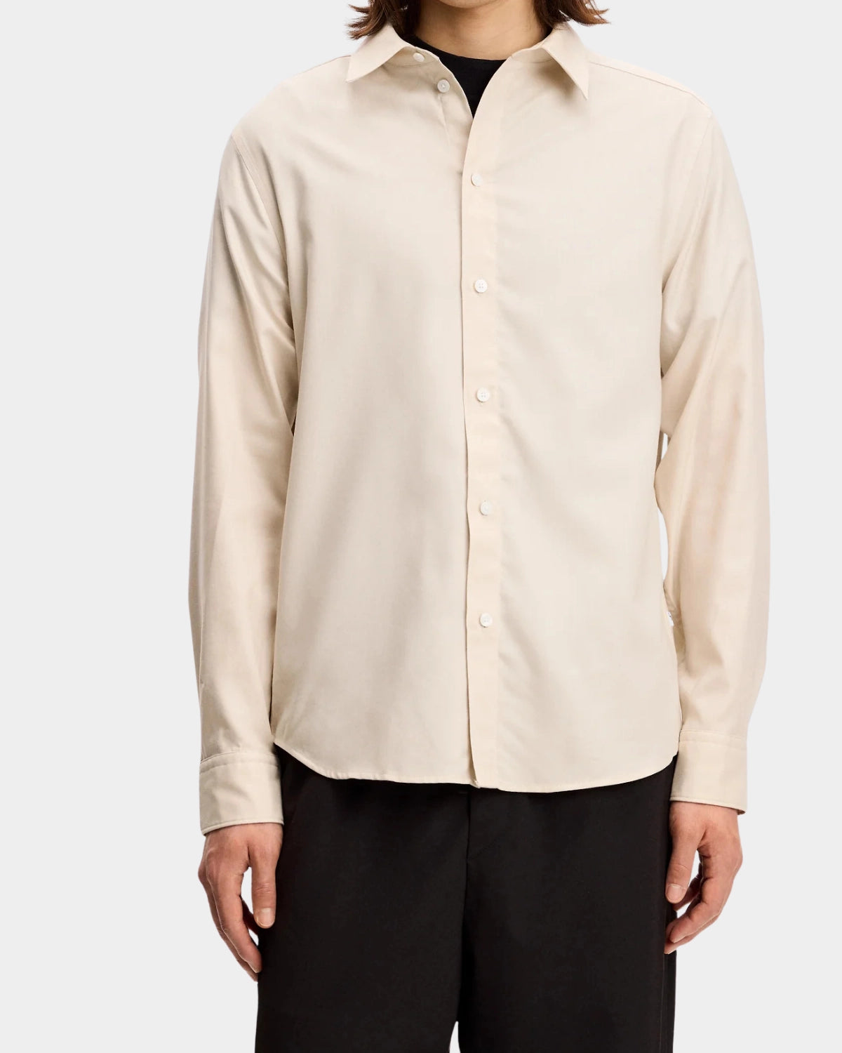 Marlon Cotton Tencel Shirt - Moonbeam - Hugo Sthlm