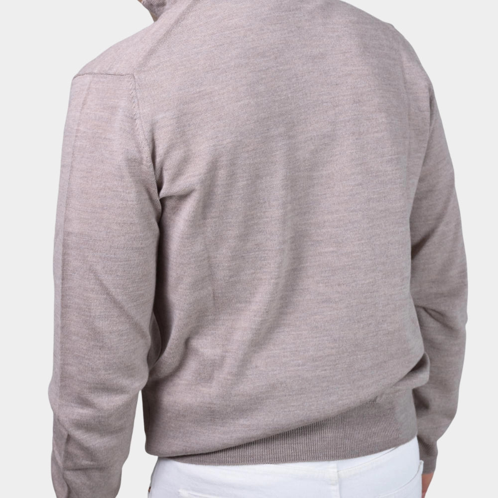 Merino 12 GG Half Zip - Beige - Hugo Sthlm