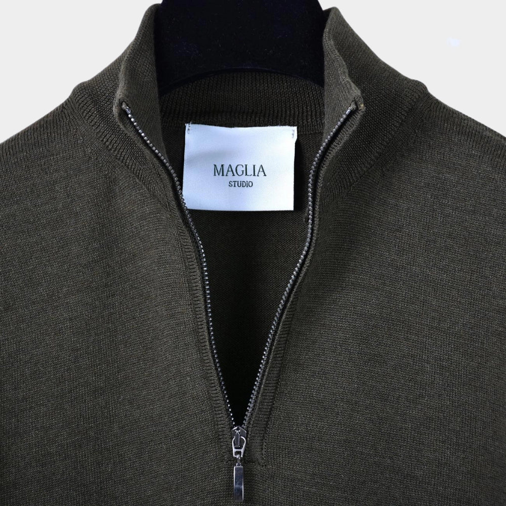 Merino 12 GG Half Zip - Forest Green - Hugo Sthlm