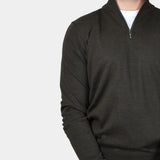 Merino 12 GG Half Zip - Forest Green - Hugo Sthlm