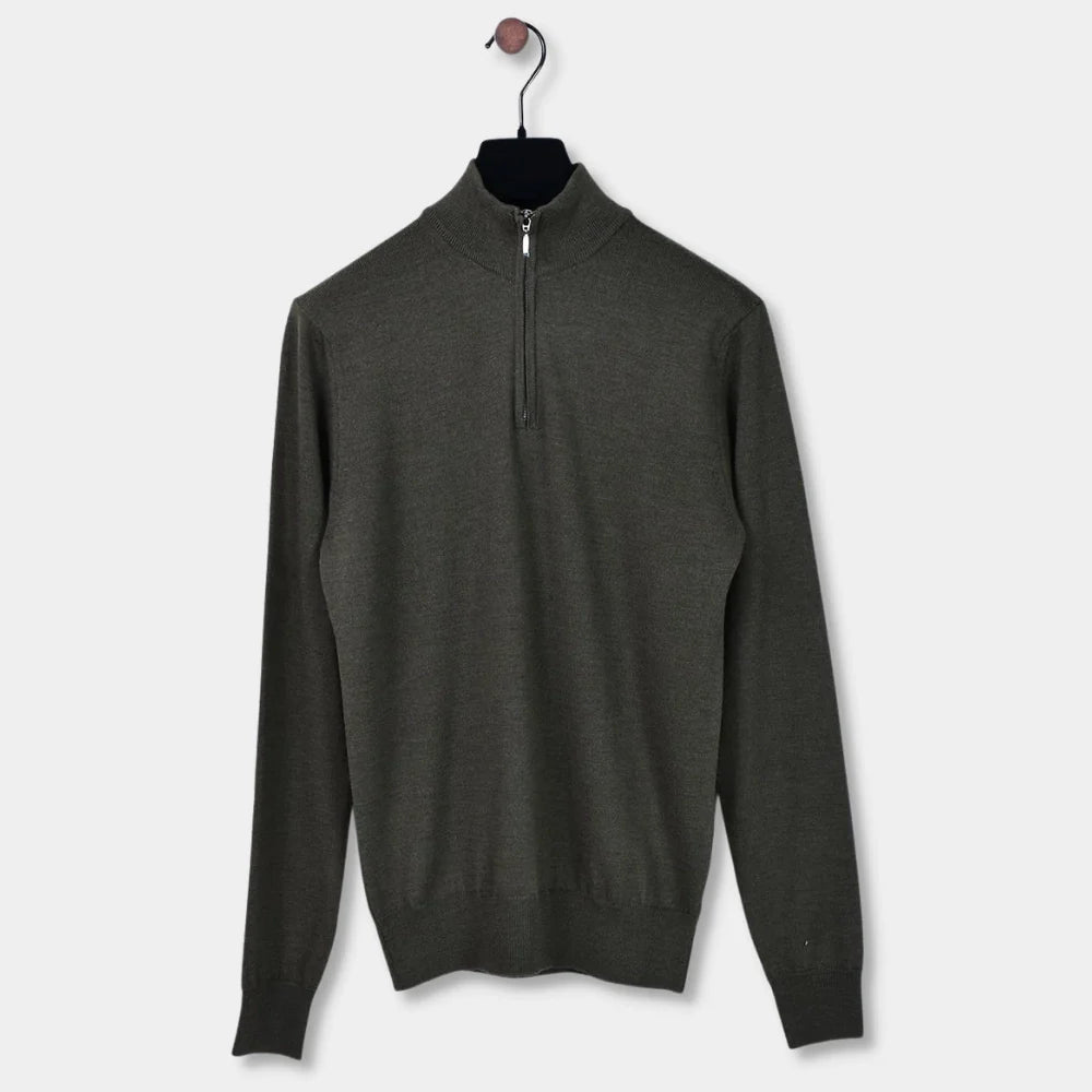 Merino 12 GG Half Zip - Forest Green - Hugo Sthlm