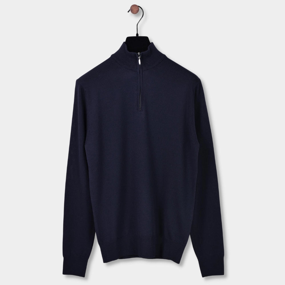 Merino 12 GG Half Zip - Navy - Hugo Sthlm