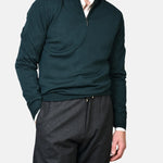 Merino 12 GG Half Zip - Green - Hugo Sthlm