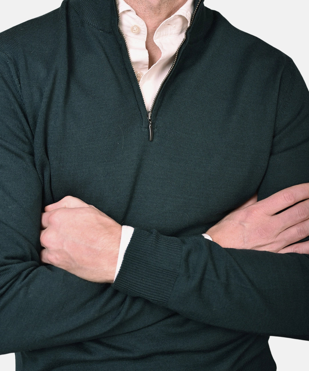 Merino 12 GG Half Zip - Green - Hugo Sthlm