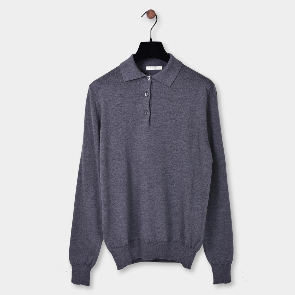 Merino 12GG Polo Neck - Dk Grey - Hugo Sthlm