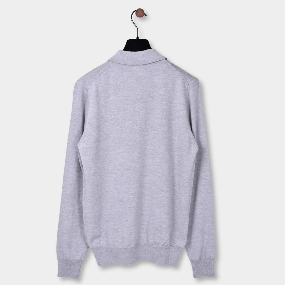 Merino 12GG Polo Neck - L Grey - Hugo Sthlm