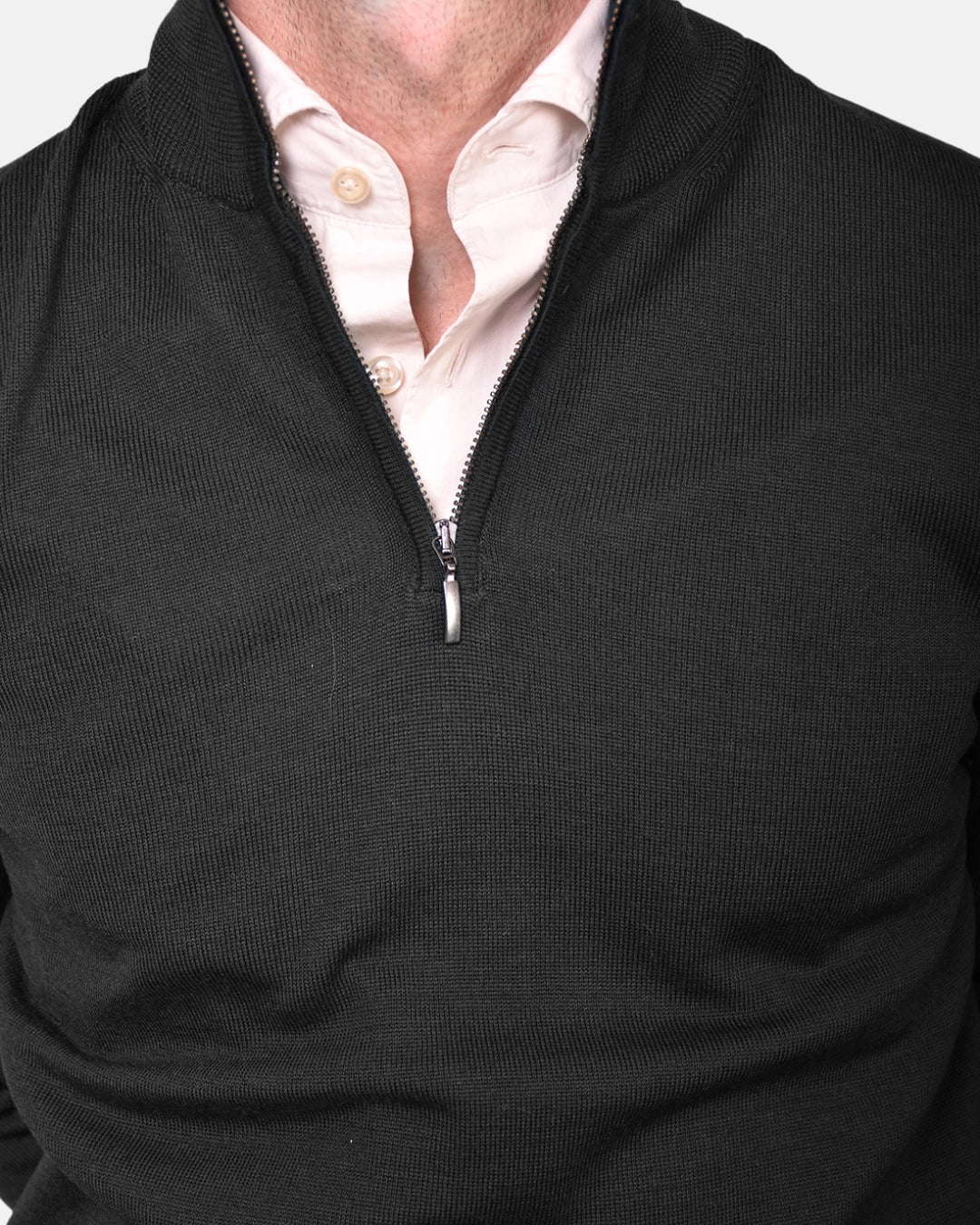 Merino 12 GG Half Zip - Black - Hugo Sthlm