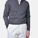 Merino 12 GG Half Zip - Grey - Hugo Sthlm