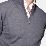 Merino 12 GG Half Zip - Grey - Hugo Sthlm