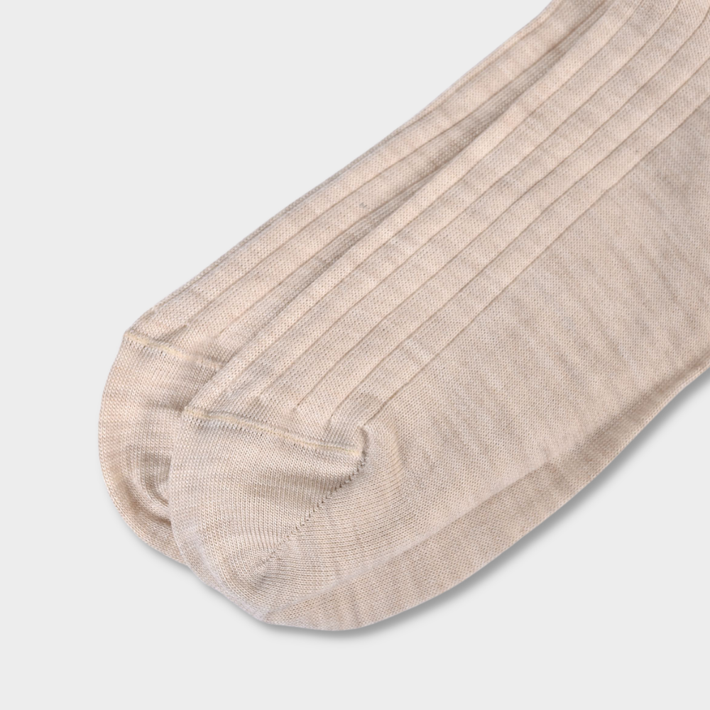 Merino Rib Socks - Beige - Hugo Sthlm