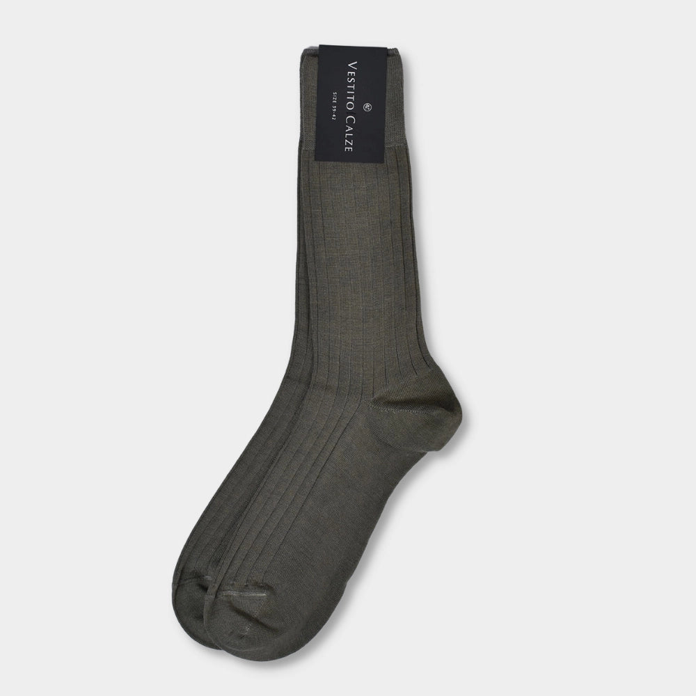 Merino Rib Socks - Green - Hugo Sthlm