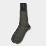 Merino Rib Socks - Green