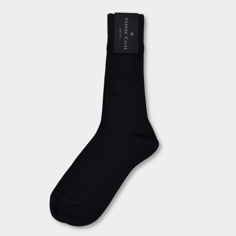 Merino Rib Socks - Black - Hugo Sthlm