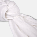 Merino/Cashmere scarf - White - Hugo Sthlm