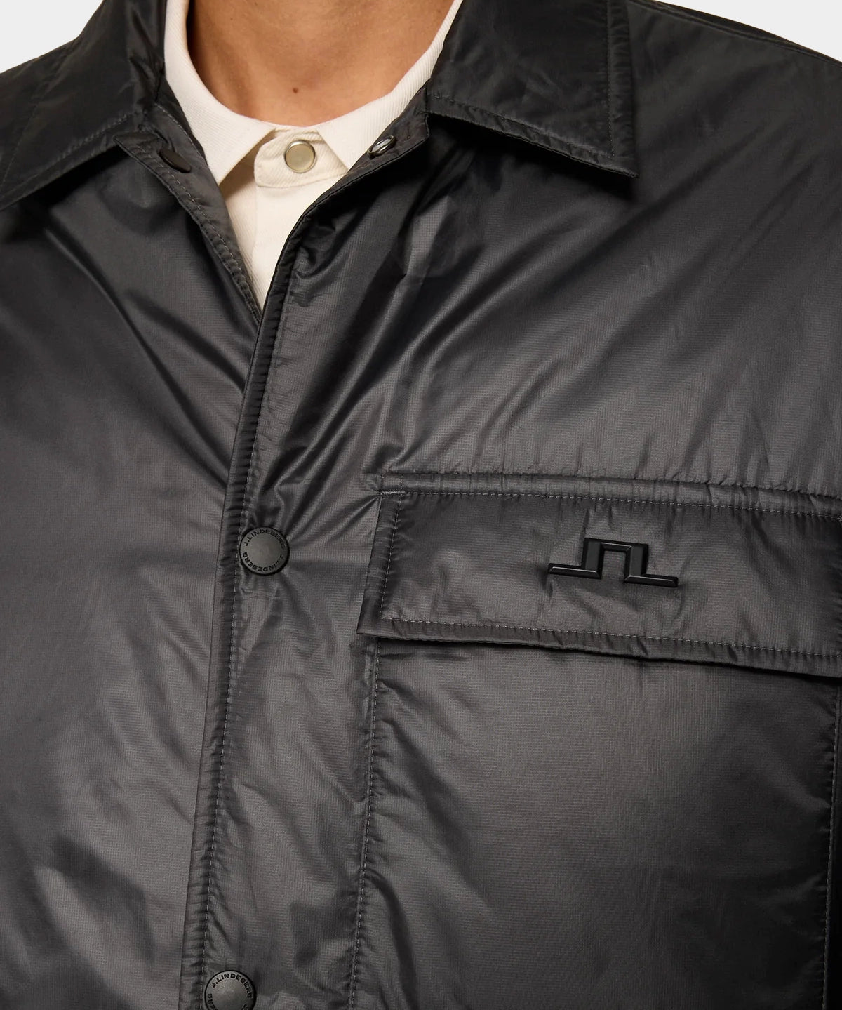 Nile Nylon Padded Overshirt - Asphalt - Hugo Sthlm