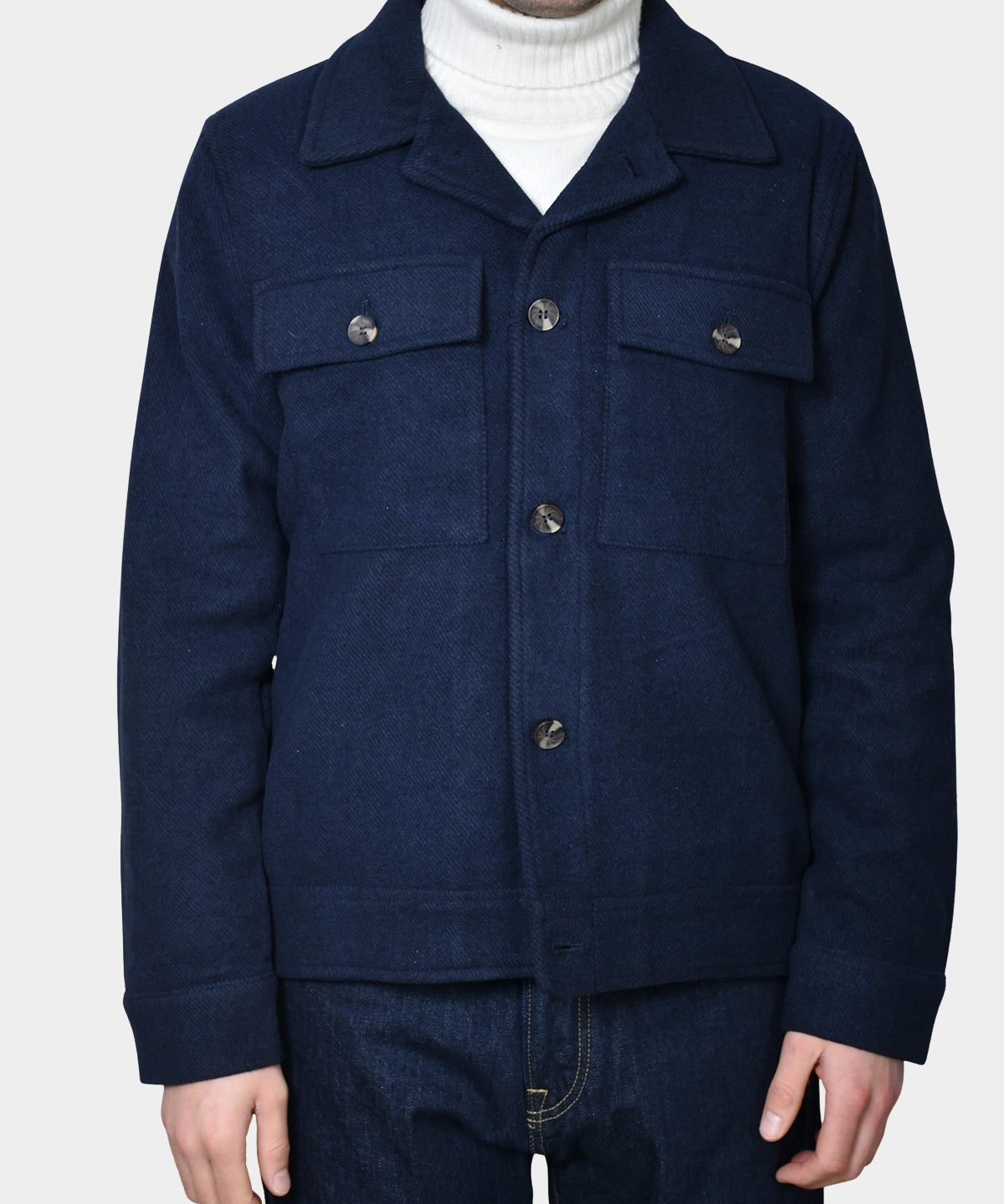 OVERSHIRT POCKETS WOOL/BLEND - Navy - Hugo Sthlm