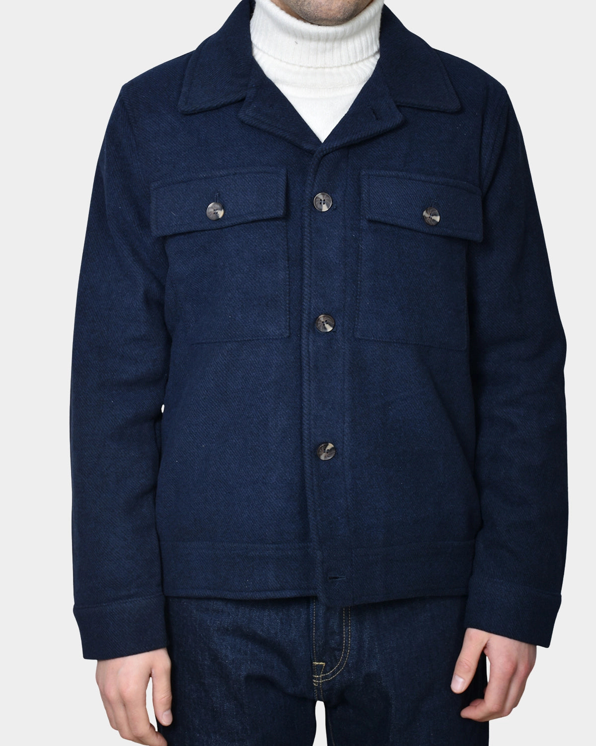 OVERSHIRT POCKETS WOOL/BLEND - Navy - Hugo Sthlm