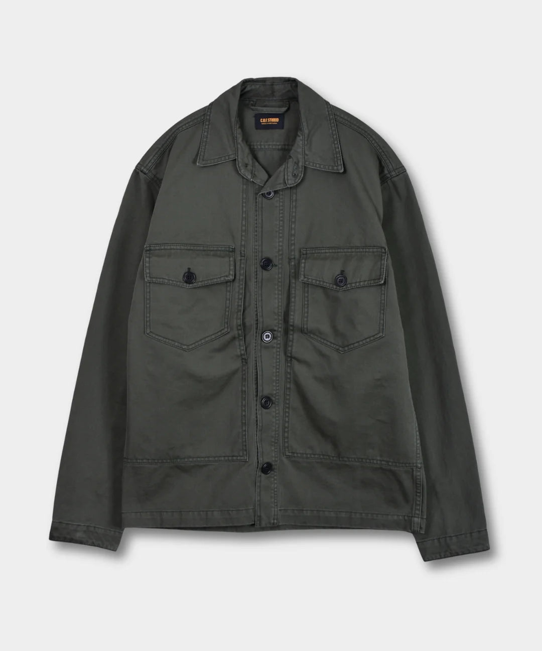 Officer Jacket Double Twisted Twill - Army Green - Hugo Sthlm