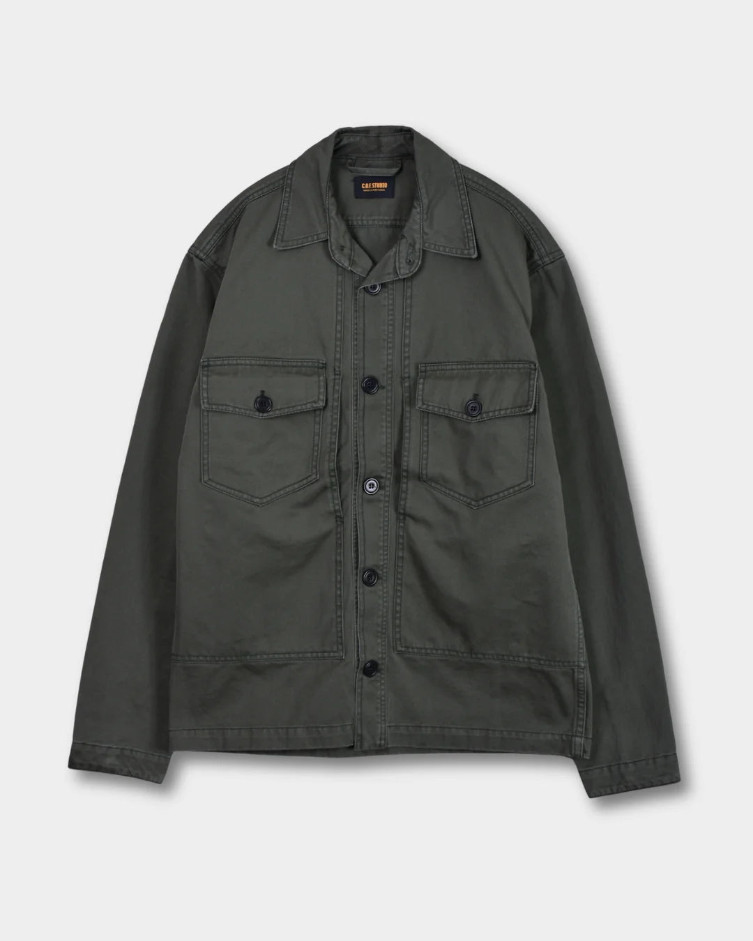 Officer Jacket Double Twisted Twill - Army Green - Hugo Sthlm