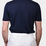 Open Polo Linen Blend - Navy - Hugo Sthlm