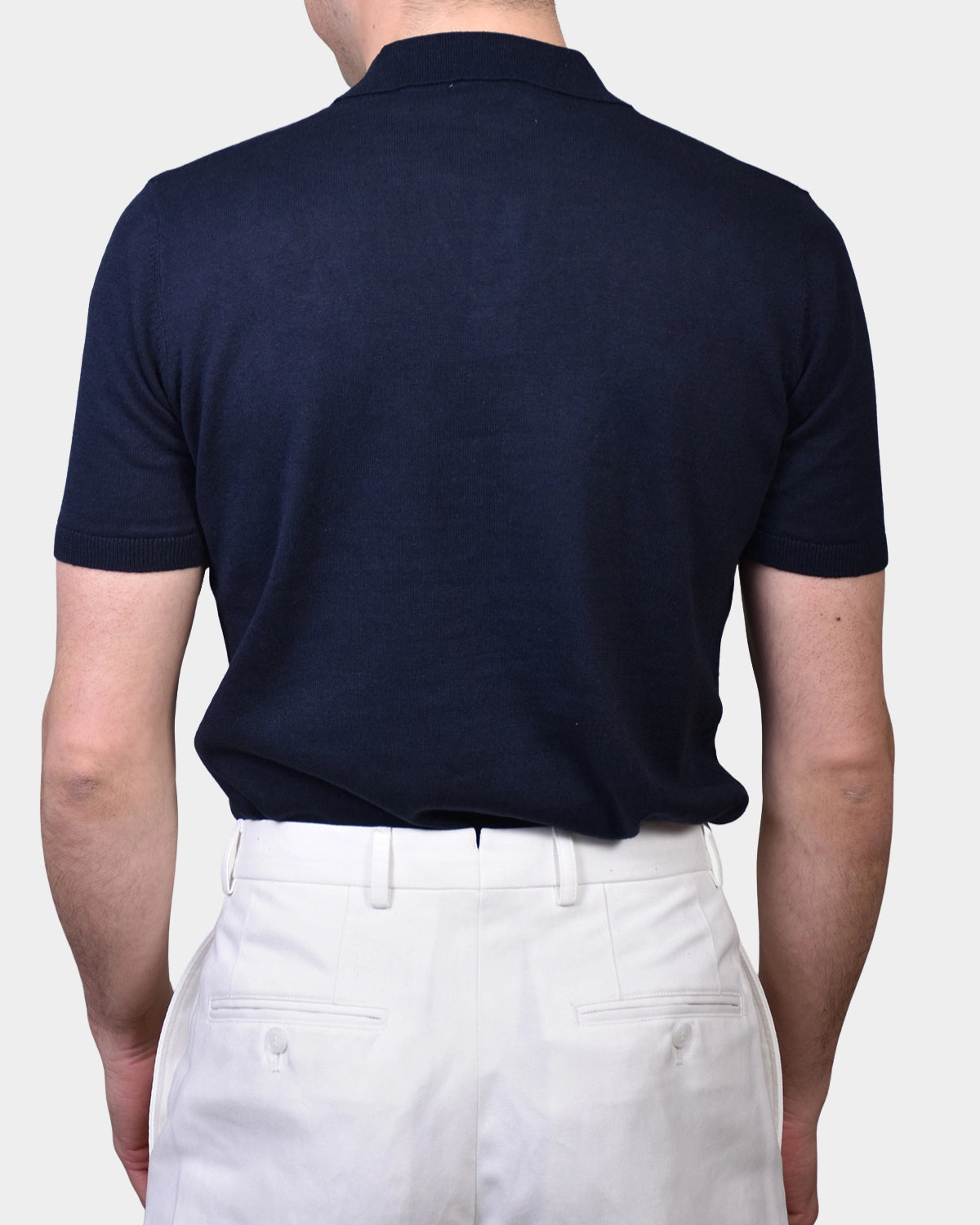 Open Polo Linen Blend - Navy - Hugo Sthlm