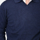 Open Polo Long Sleeve Cash/Blend - Blue - Hugo Sthlm