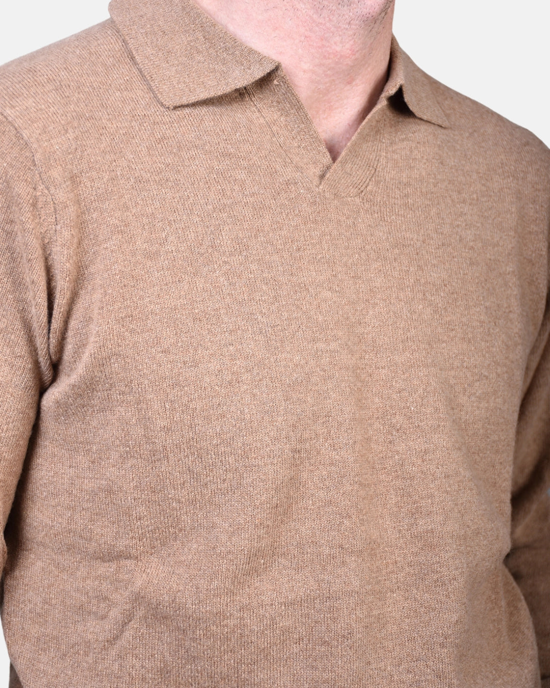 Open Polo Long Sleeve Cash/Blend - Sand - Hugo Sthlm