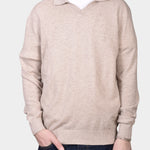 Open Polo Long Sleeve Cash/Blend - NATURAL - Hugo Sthlm