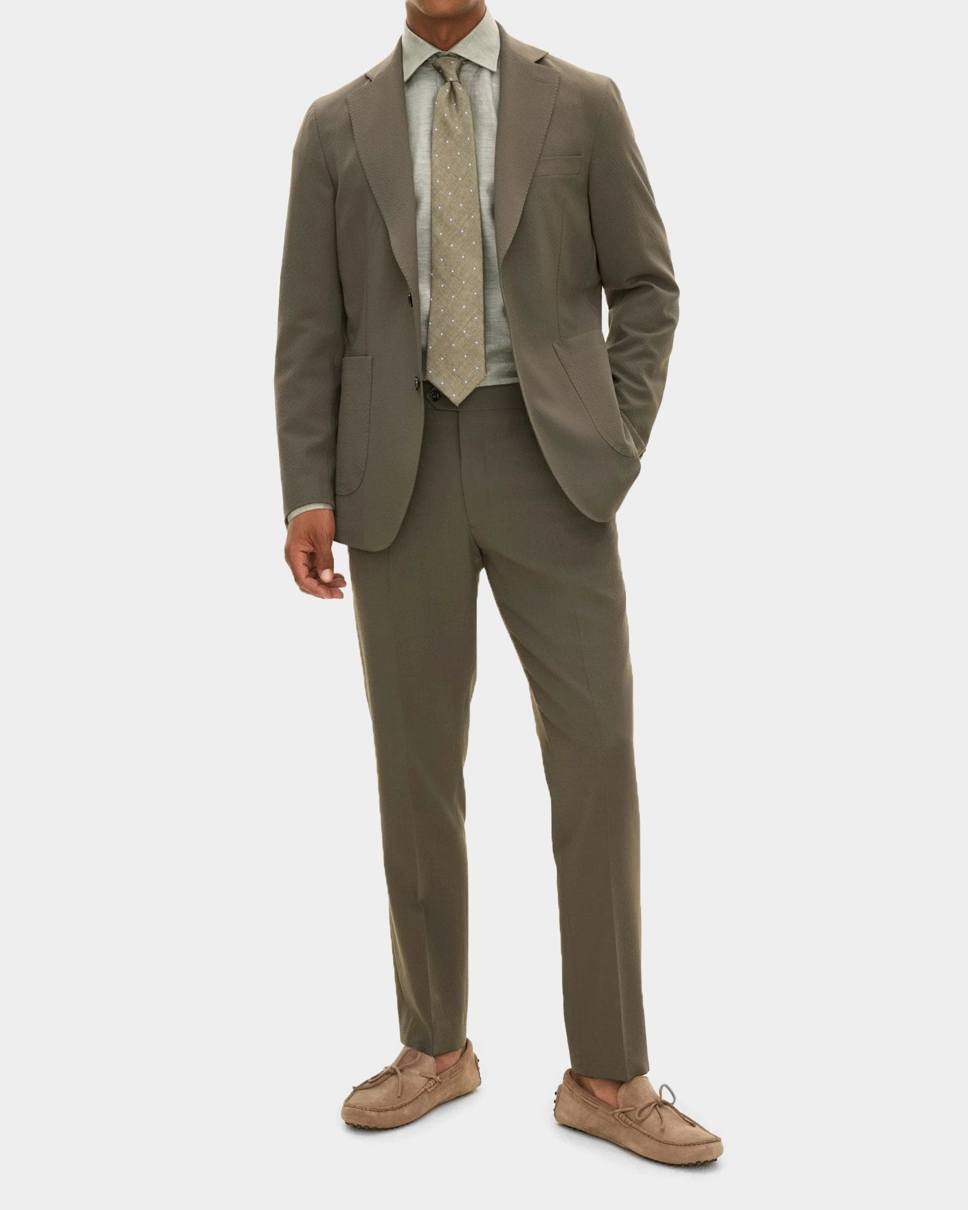 Ferry Patch Soft Blazer - Army Green - Hugo Sthlm