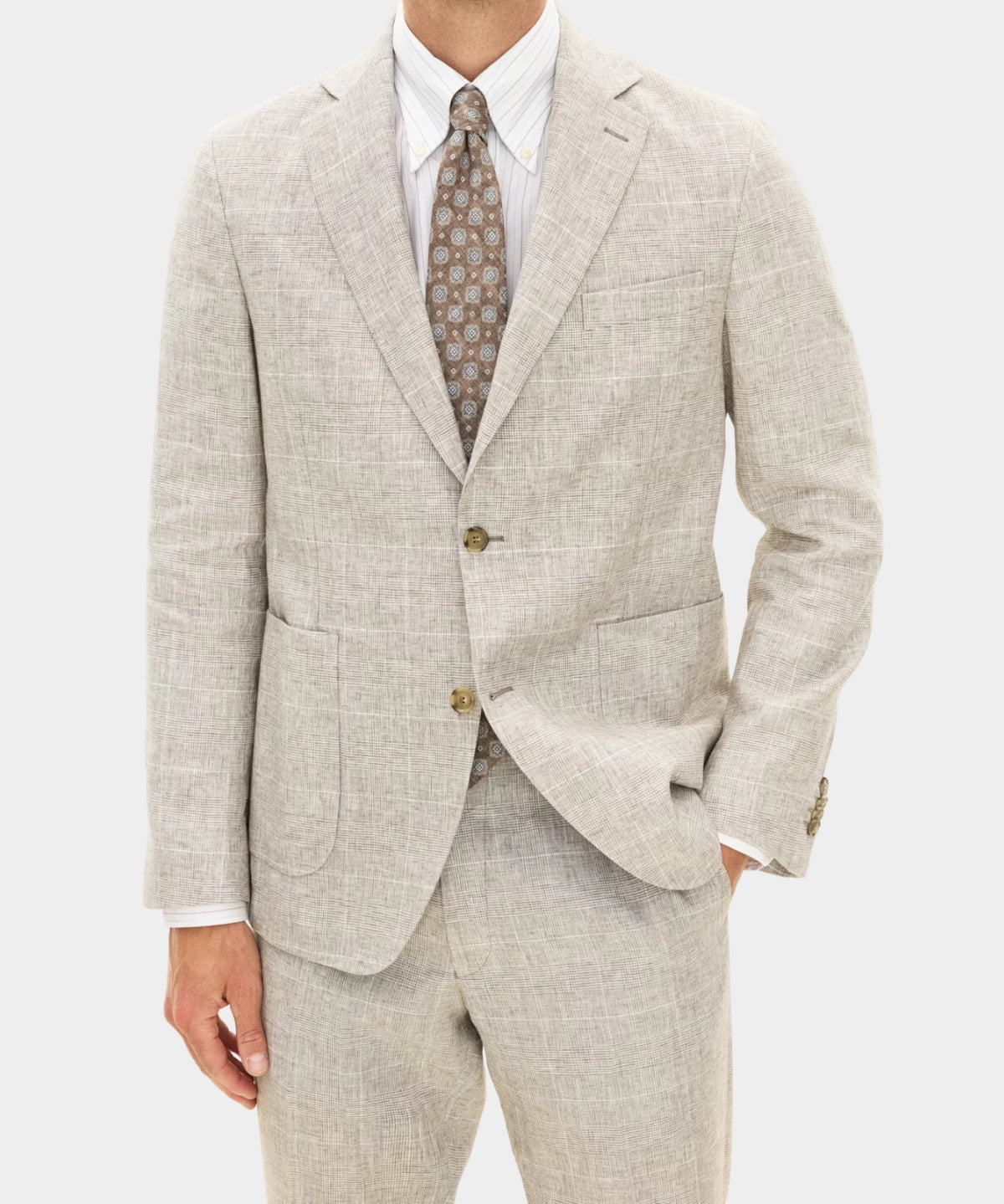 Ferry Patch Soft Blazer - Almond Beige - Hugo Sthlm
