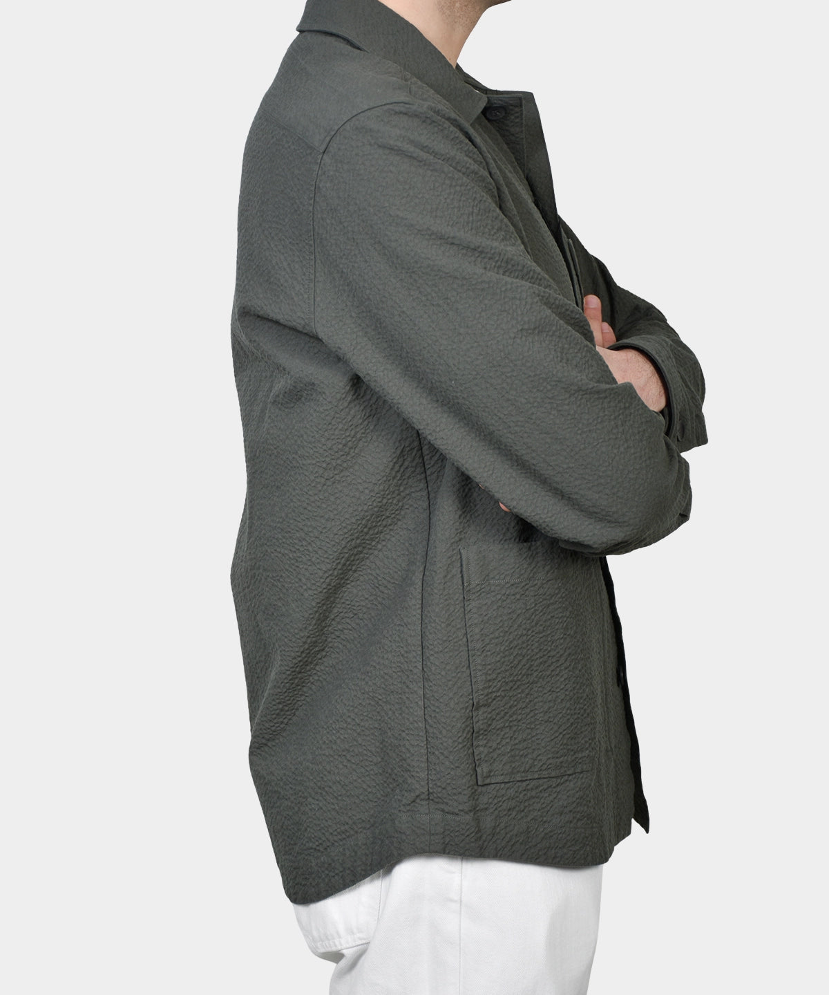 Overshirt Seersucker - Green - Hugo Sthlm
