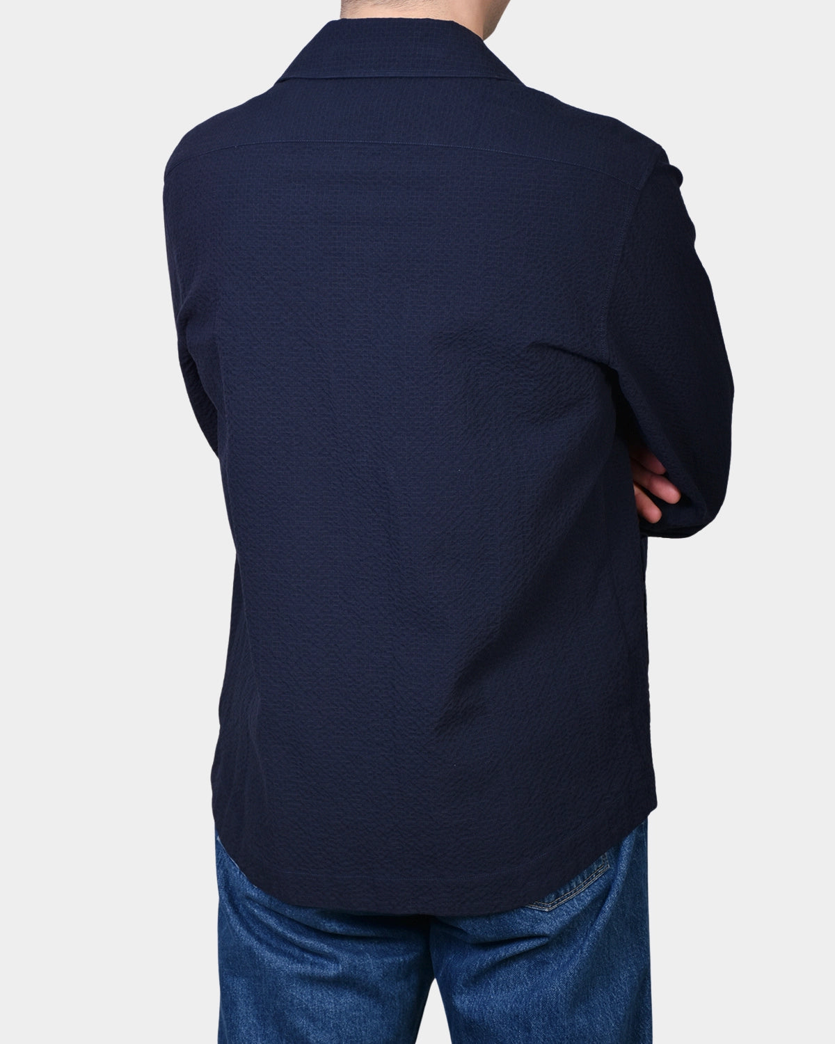 Overshirt Seersucker - Navy - Hugo Sthlm