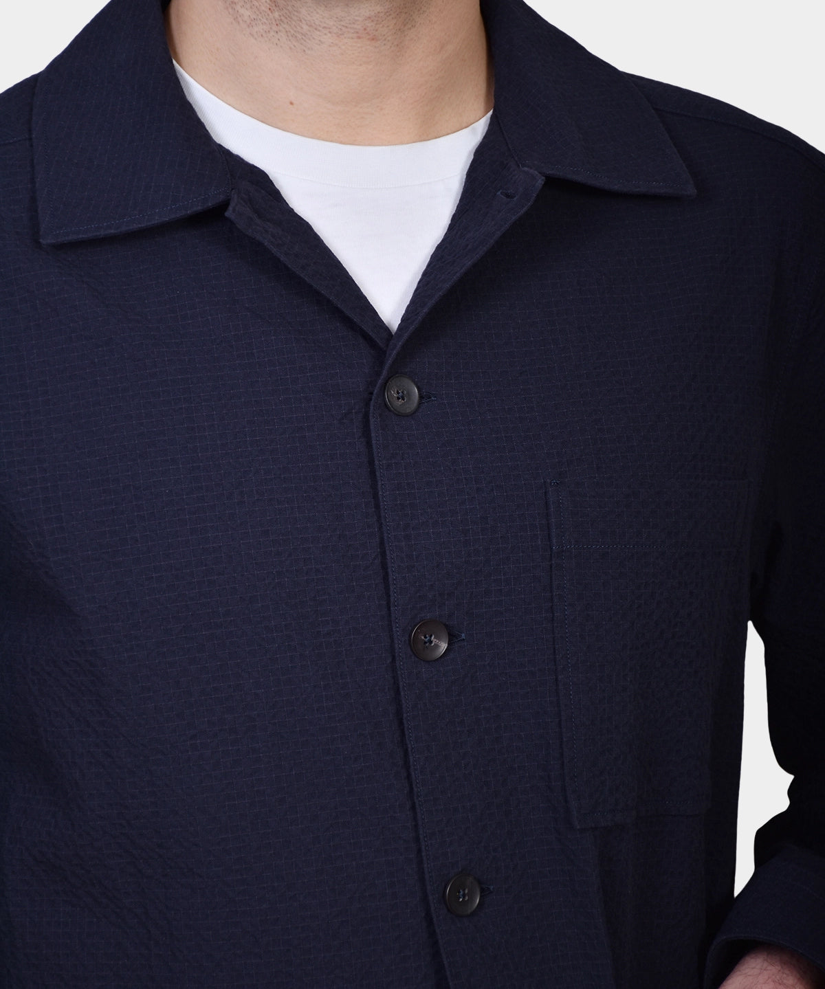 Overshirt Seersucker - Navy - Hugo Sthlm