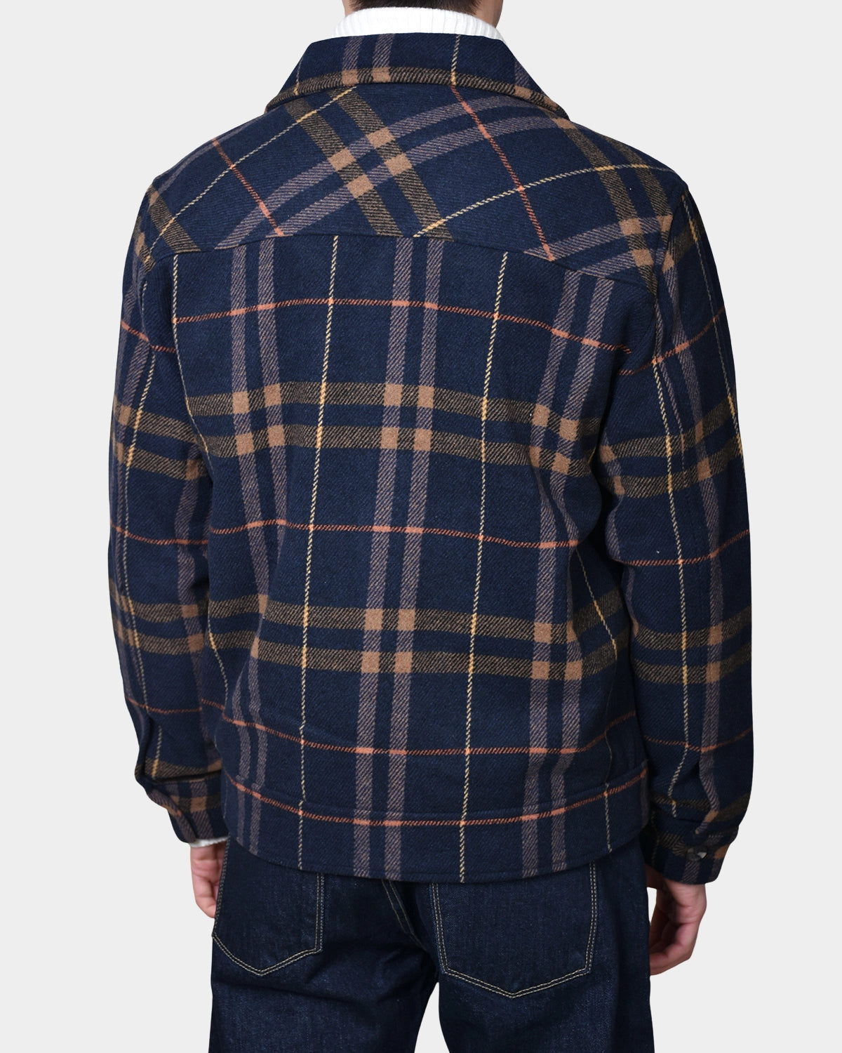 Overshirt Check - Navy Beige - Hugo Sthlm