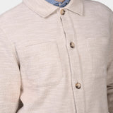 OVERSHIRT COTTON BLEND - Ecru