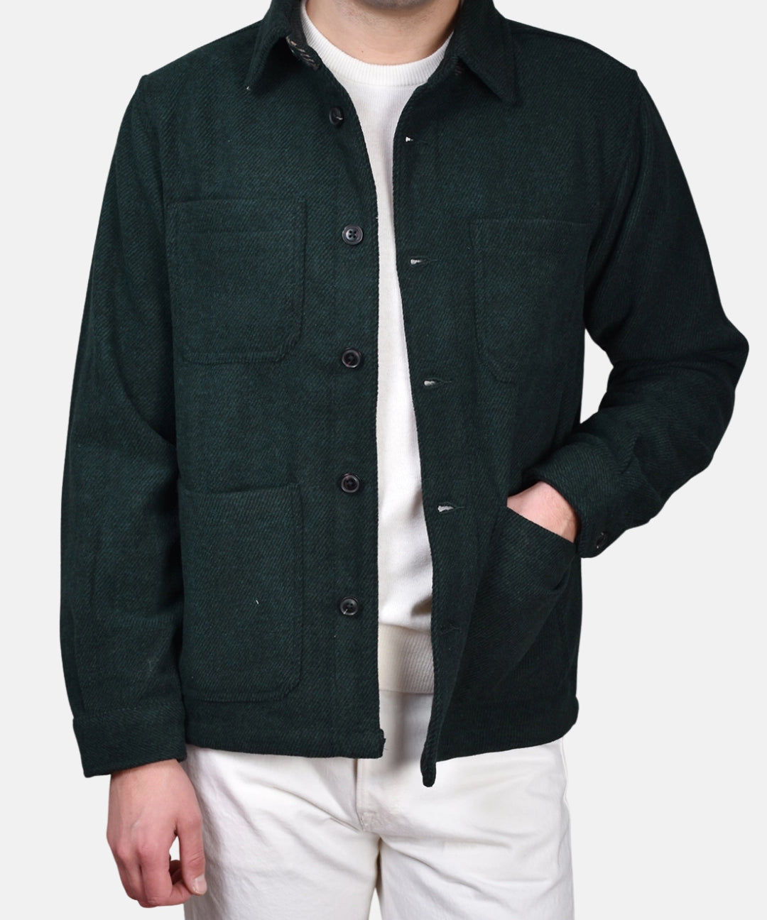 Overshirt Wool Mix - Green - Hugo Sthlm