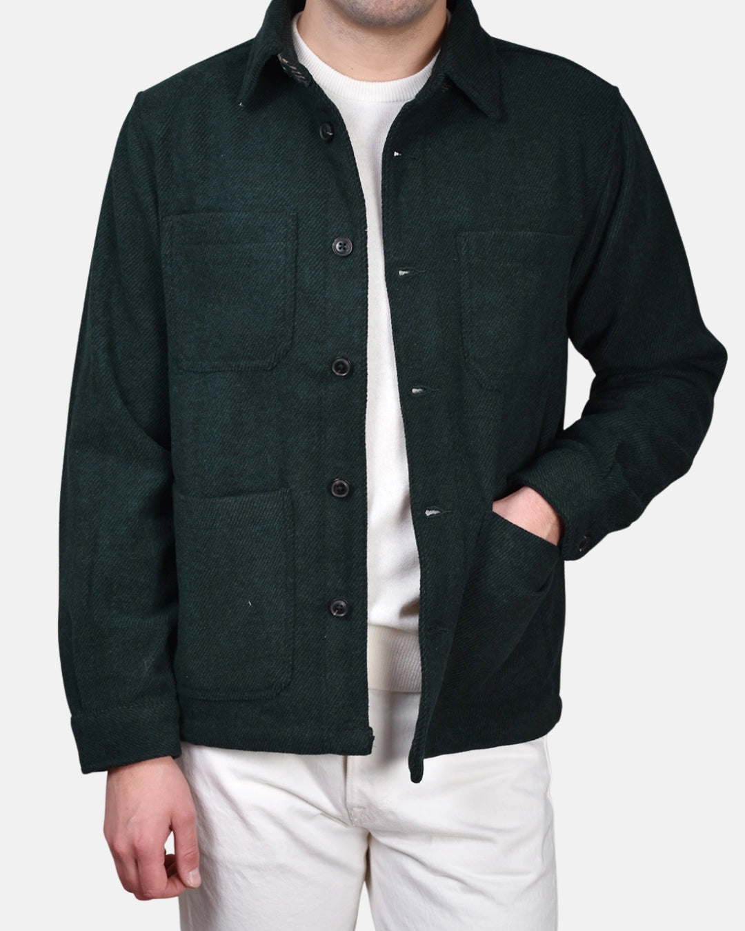 Overshirt Wool Mix - Green - Hugo Sthlm