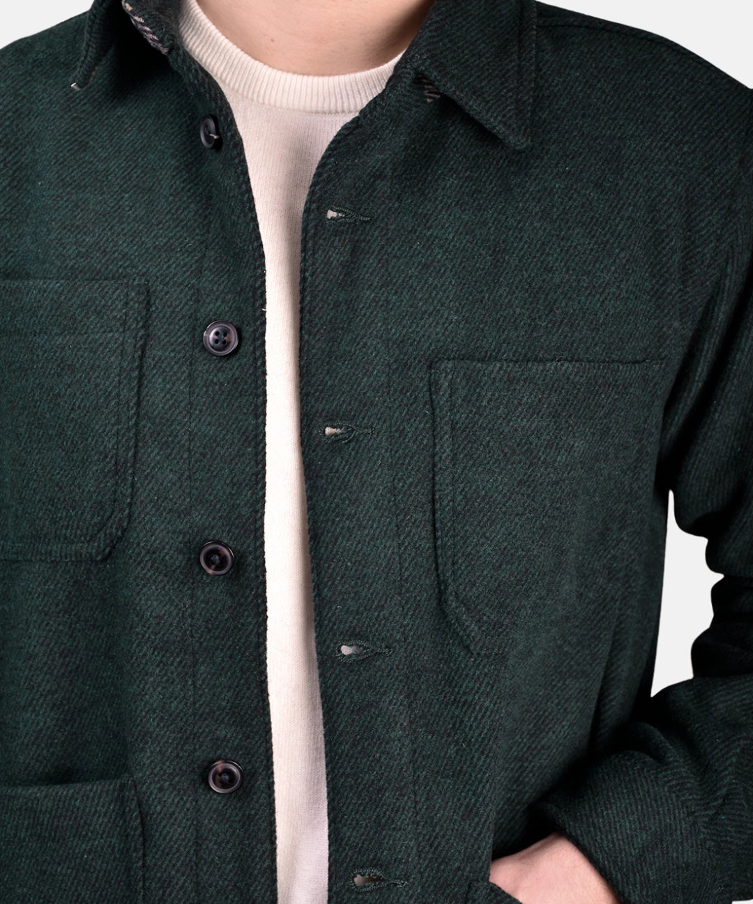 Overshirt Wool Mix - Green - Hugo Sthlm