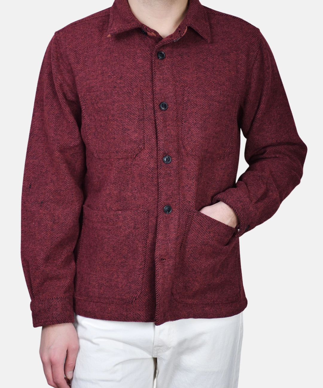 Overshirt Wool Mix - Red - Hugo Sthlm