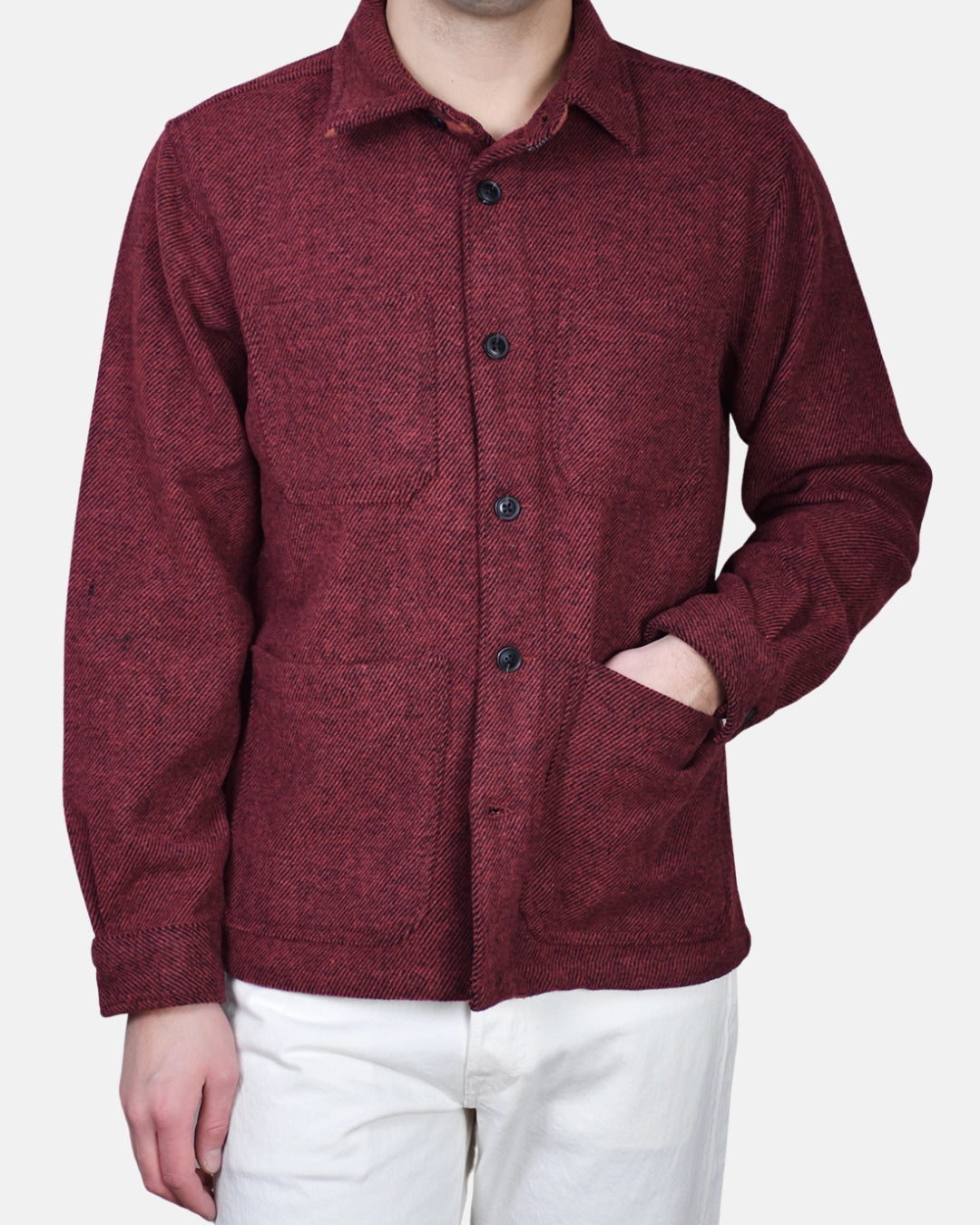 Overshirt Wool Mix - Red - Hugo Sthlm