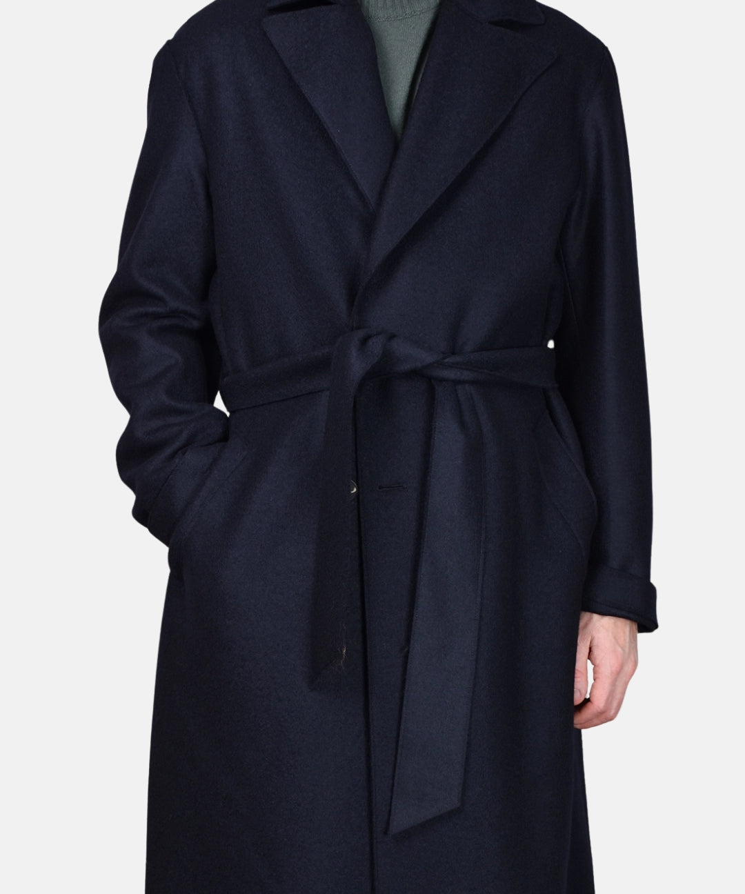 Oversized Coat Boiled Wool - Navy - Hugo Sthlm