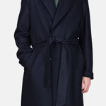 Oversized Coat Boiled Wool - Navy - Hugo Sthlm