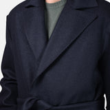 Oversized Coat Boiled Wool - Navy - Hugo Sthlm