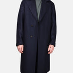 Oversized Coat Boiled Wool - Navy - Hugo Sthlm